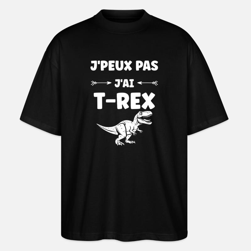 T-Rex Absoluter Humor - Stanley/Stella Oversized Unisex Bio T-Shirt Blaster 2.0 - Schwarz