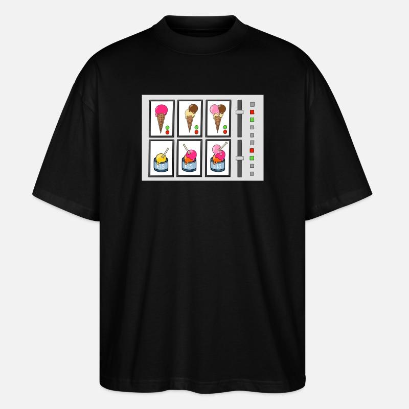 Eiscreme-Maschine - Stanley/Stella Oversized Unisex Bio T-Shirt Blaster 2.0 - Schwarz