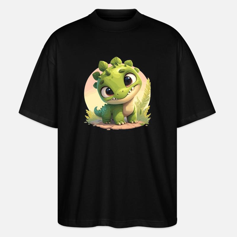 Dino Dinosaur Dinosaur - Stanley/Stella Oversized Unisex Organic T-shirt Blaster 2.0 - black