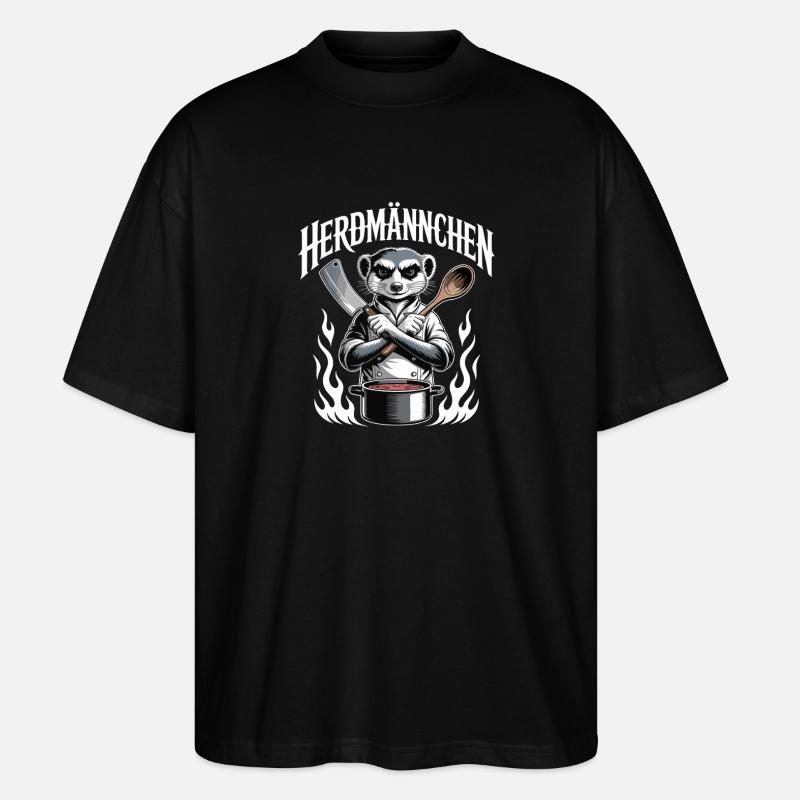 Herdmännchen kochen lustiger Koch Herdmännchen - T-shirt bio Blaster 2.0 coupe oversize Stanley/Stella Unisexe - noir