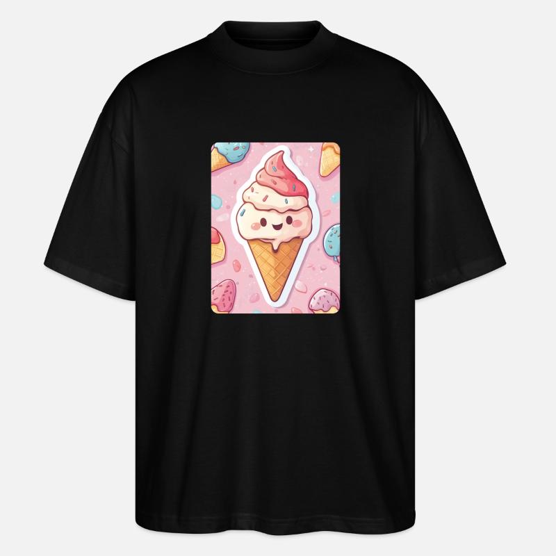 Eiscreme - Stanley/Stella Oversized Unisex Bio T-Shirt Blaster 2.0 - Schwarz