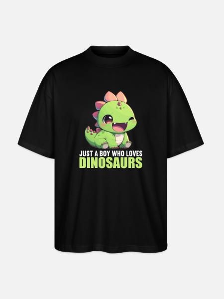 Dino Dinosaur Dinosaur - Stanley/Stella Oversized Unisex Organic T-shirt Blaster 2.0 - black