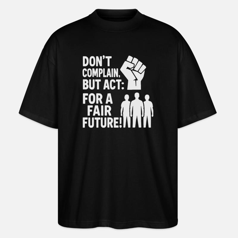 Agir pour un avenir équitable - T-shirt bio Blaster 2.0 coupe oversize Stanley/Stella Unisexe - noir