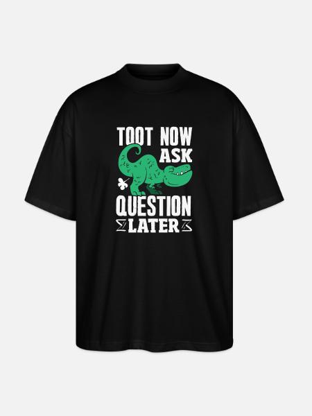 Public Fart Funny Inappropriate - Stanley/Stella Oversized Unisex Organic T-shirt Blaster 2.0 - black