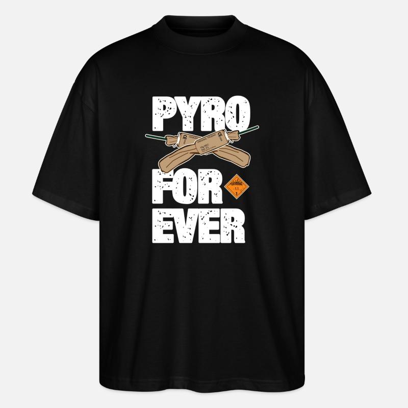 Pyro For Ever mit Trueno - Stanley/Stella Oversized Unisex Bio T-Shirt Blaster 2.0 - Schwarz