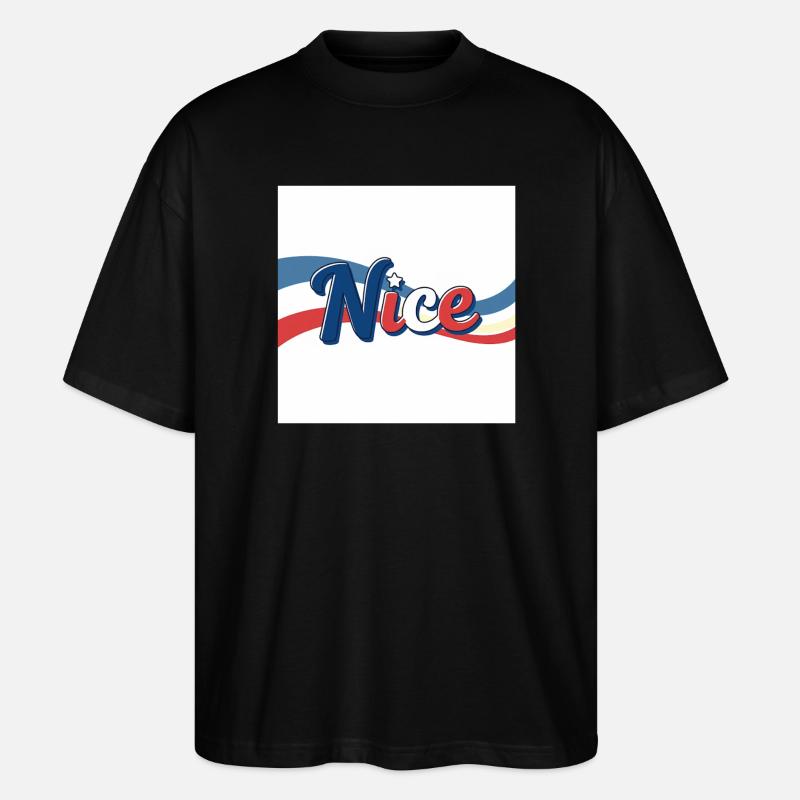 Joli souvenir à Nice - T-shirt bio Blaster 2.0 coupe oversize Stanley/Stella Unisexe - noir
