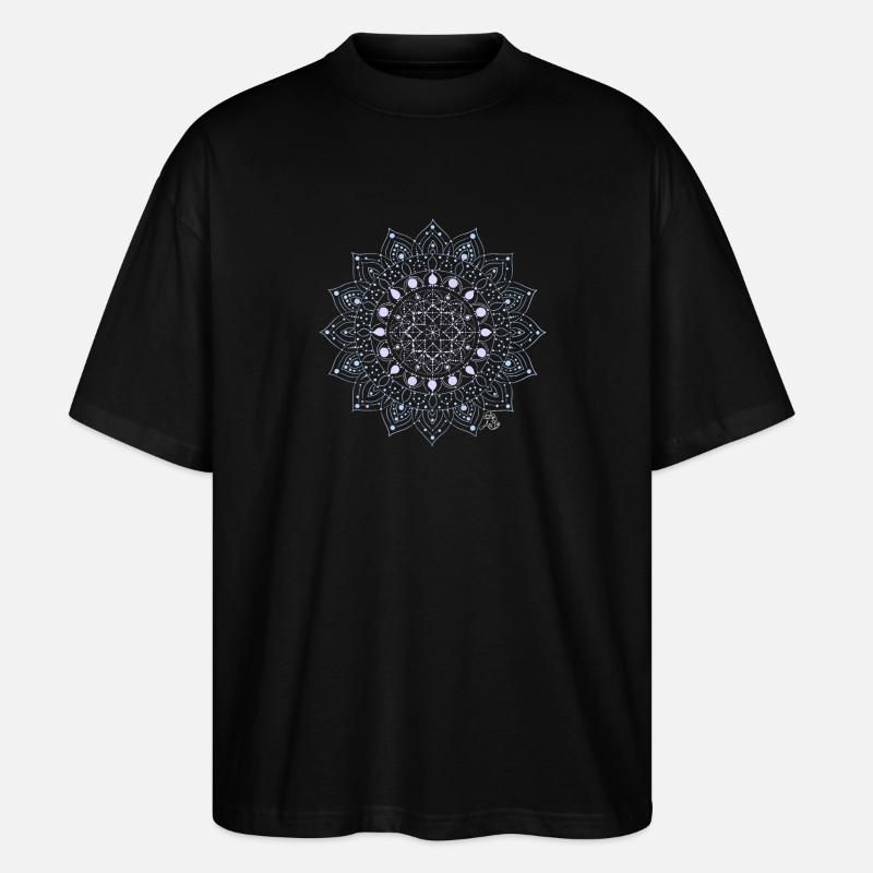 Geometric Mandala Pattern - Stanley/Stella Oversized Unisex Organic T-shirt Blaster 2.0 - black
