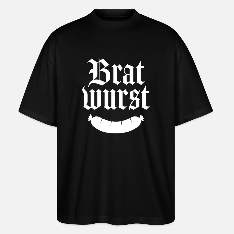 Bratwurst - Stanley/Stella Oversized Unisex Bio T-Shirt Blaster 2.0 - Schwarz