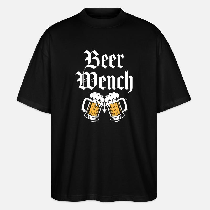 Bierweibchen - Stanley/Stella Oversized Unisex Bio T-Shirt Blaster 2.0 - Schwarz