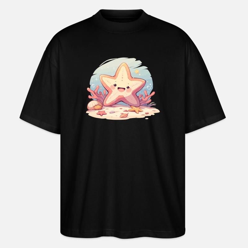 Seesterne Seestern - Stanley/Stella Oversized Unisex Bio T-Shirt Blaster 2.0 - Schwarz