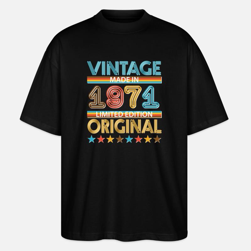 1971 - Stanley/Stella Oversized Unisex Bio T-Shirt Blaster 2.0 - Schwarz