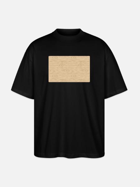 Schneidebrett-Design aus Holz - Stanley/Stella Oversized Unisex Bio T-Shirt Blaster 2.0 - Schwarz