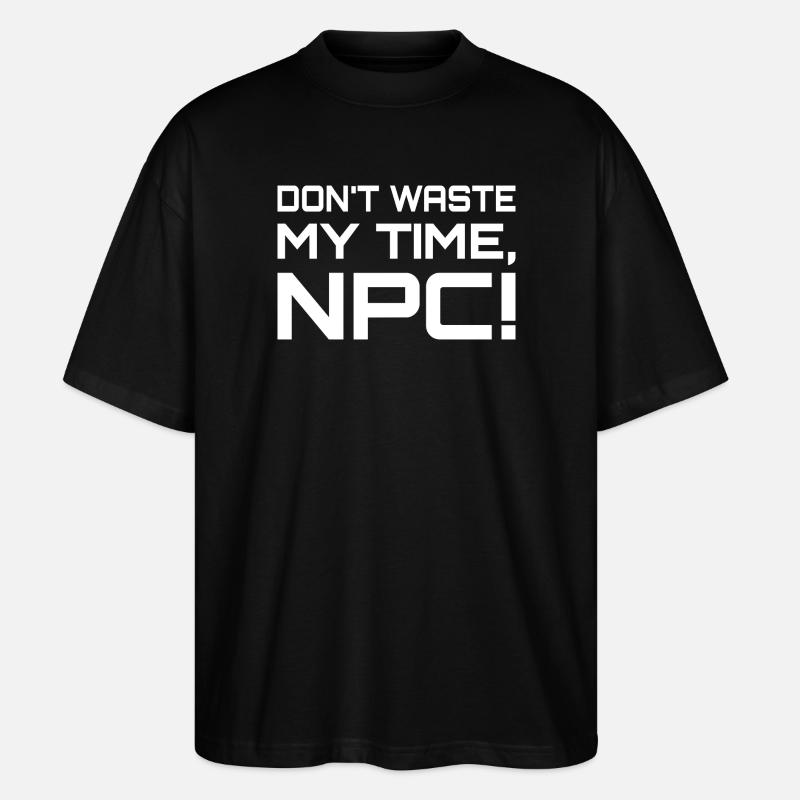 NPC Aus dem Weg - Stanley/Stella Oversized Unisex Bio T-Shirt Blaster 2.0 - Schwarz