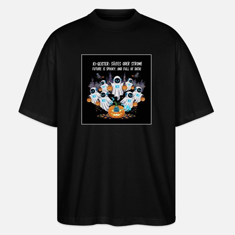 AI Ghosts : Trick or Stream ! - T-shirt bio Blaster 2.0 coupe oversize Stanley/Stella Unisexe - noir