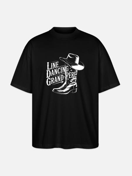 Grandpa Dance Line - Stanley/Stella Oversized Unisex Organic T-shirt Blaster 2.0 - black
