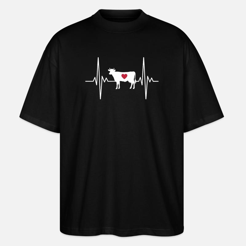Kuh - Stanley/Stella Oversized Unisex Bio T-Shirt Blaster 2.0 - Schwarz