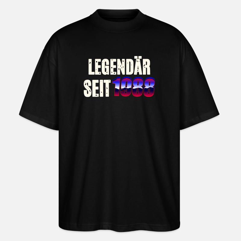 Legendär seit 1988 - Stanley/Stella Oversized Unisex Bio T-Shirt Blaster 2.0 - Schwarz
