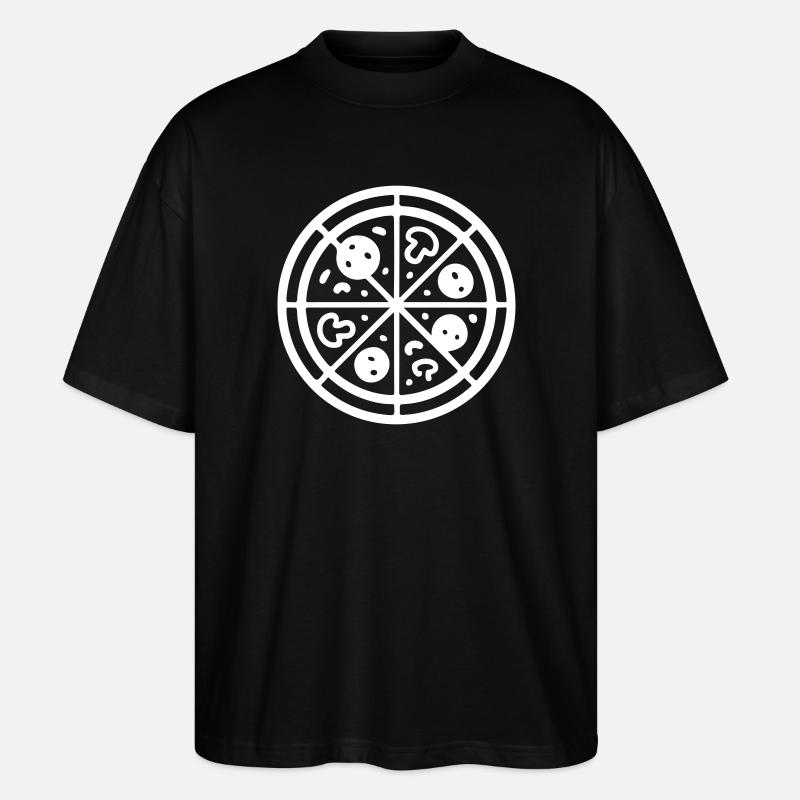 Pizza Symbol Pizzeria - Stanley/Stella Oversized Unisex Bio T-Shirt Blaster 2.0 - Schwarz
