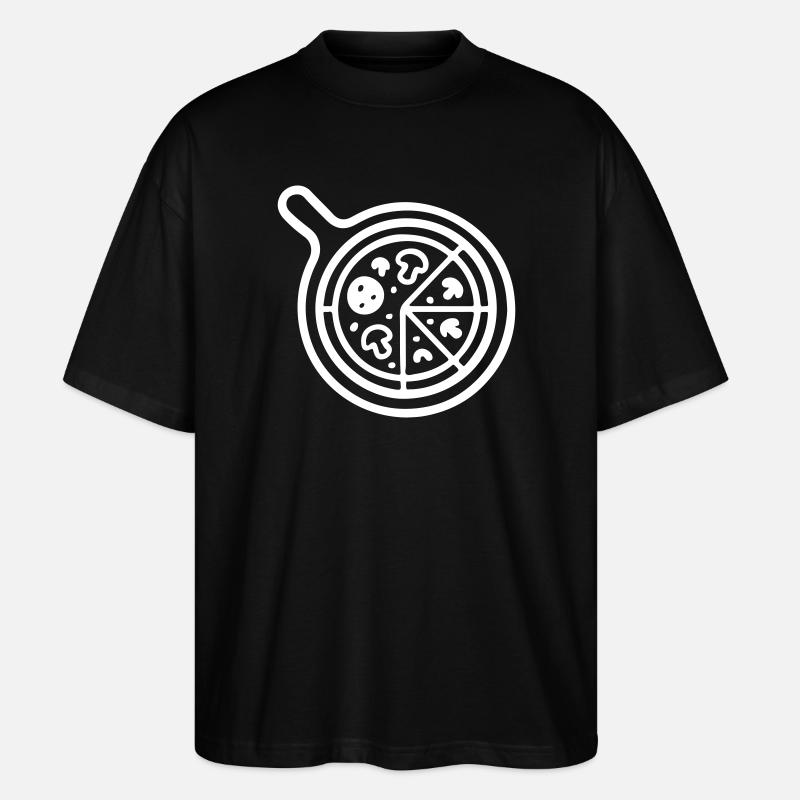 Pizza Pizzeria Symbol - Stanley/Stella Oversized Unisex Bio T-Shirt Blaster 2.0 - Schwarz