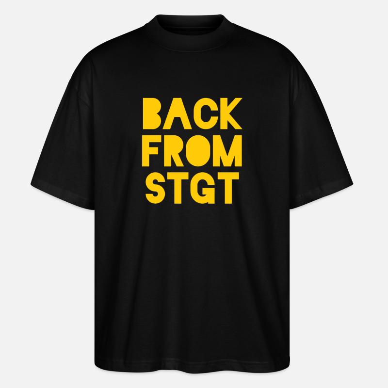 De retour de Stuttgart - T-shirt bio Blaster 2.0 coupe oversize Stanley/Stella Unisexe - noir