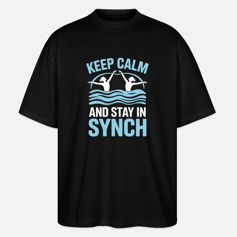 Synchronschwimmen Kunstschwimmen Wassersport - Stanley/Stella Oversized Unisex Bio T-Shirt Blaster 2.0 - Schwarz
