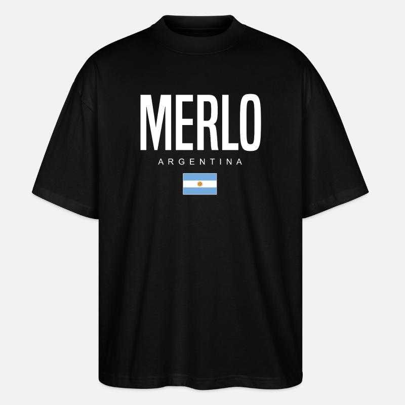 Merlo Argentinien Argentinier - Stanley/Stella Oversized Unisex Bio T-Shirt Blaster 2.0 - Schwarz