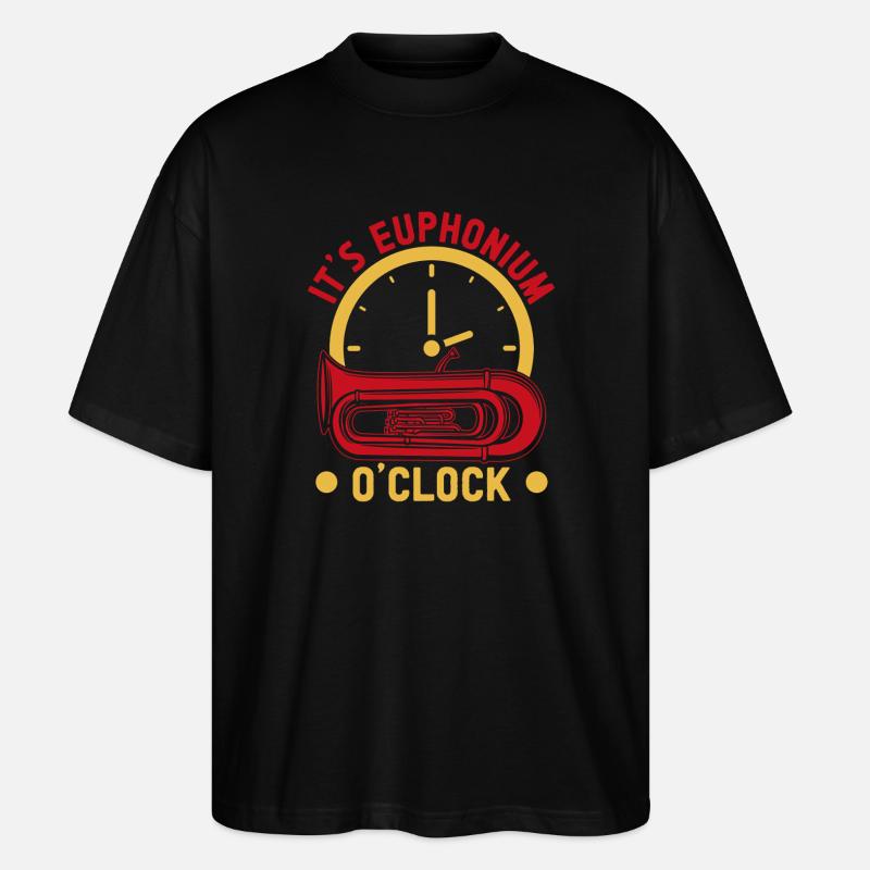 Euphonium It´s O´Clock Baritone Marching Band - Stanley/Stella Oversized Unisex Bio T-Shirt Blaster 2.0 - Schwarz