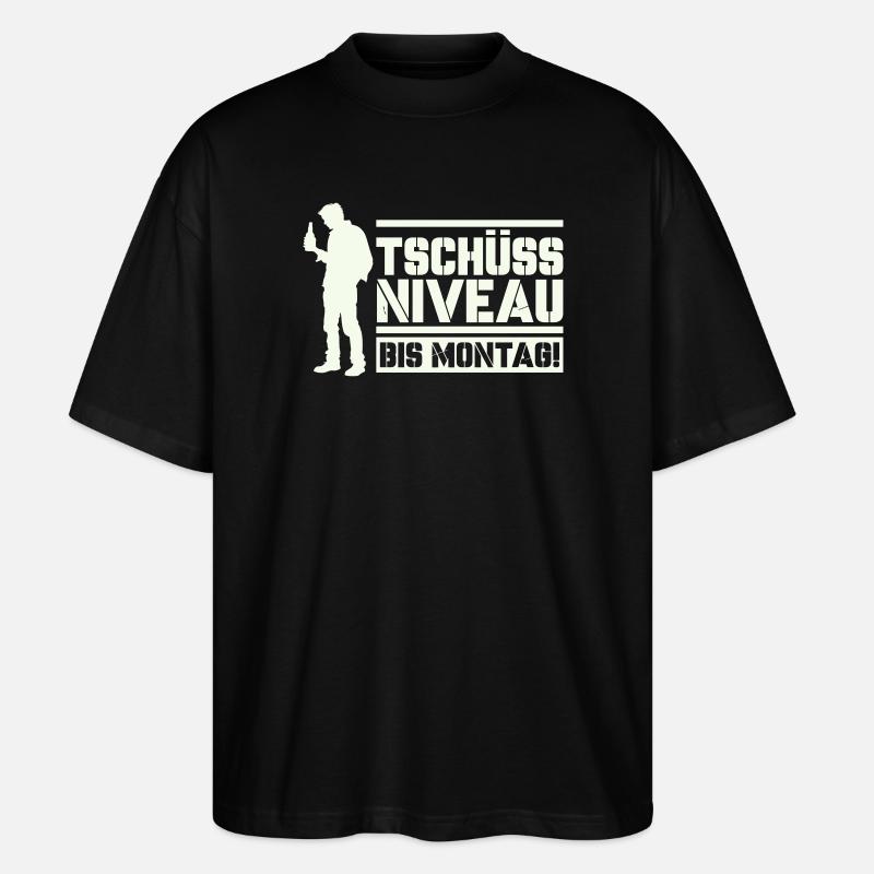 Bye bye level until Monday - Stanley/Stella Oversized Unisex Organic T-shirt Blaster 2.0 - black
