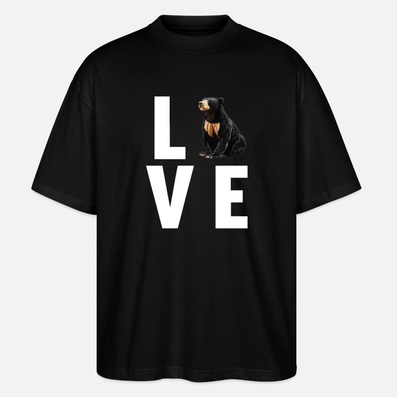 Ours du Soleil Ours Malais - T-shirt bio Blaster 2.0 coupe oversize Stanley/Stella Unisexe - noir