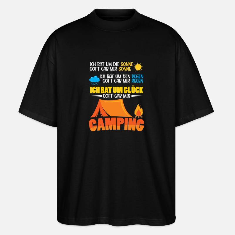Camper Camping Caravan Saying - Stanley/Stella Oversized Unisex Organic T-shirt Blaster 2.0 - black