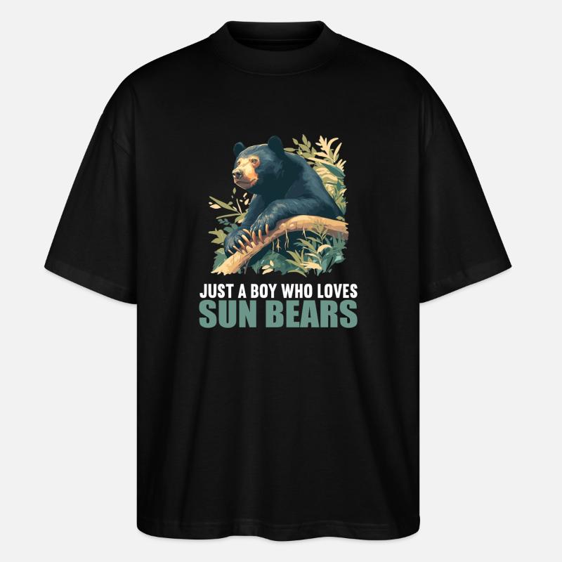Ours du Soleil Ours Malais - T-shirt bio Blaster 2.0 coupe oversize Stanley/Stella Unisexe - noir