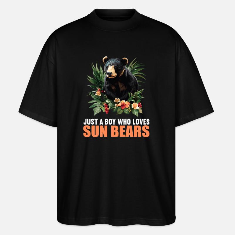 Sun Bear Malay Bear - Stanley/Stella Oversized Unisex Organic T-shirt Blaster 2.0 - black