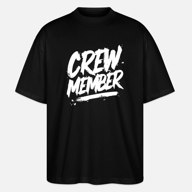 Crew Member - Stanley/Stella Oversized Unisex Bio T-Shirt Blaster 2.0 - Schwarz