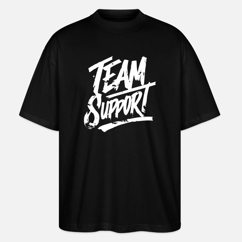 Team Support Verein - Stanley/Stella Oversized Unisex Bio T-Shirt Blaster 2.0 - Schwarz