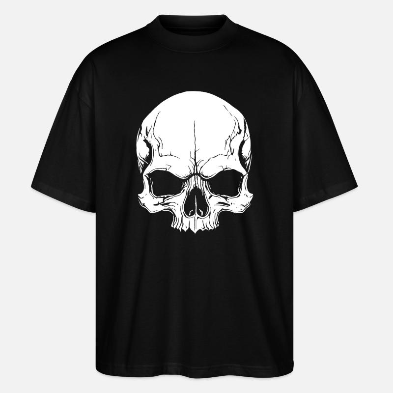 Cooles Schädel-Design - Stanley/Stella Oversized Unisex Bio T-Shirt Blaster 2.0 - Schwarz