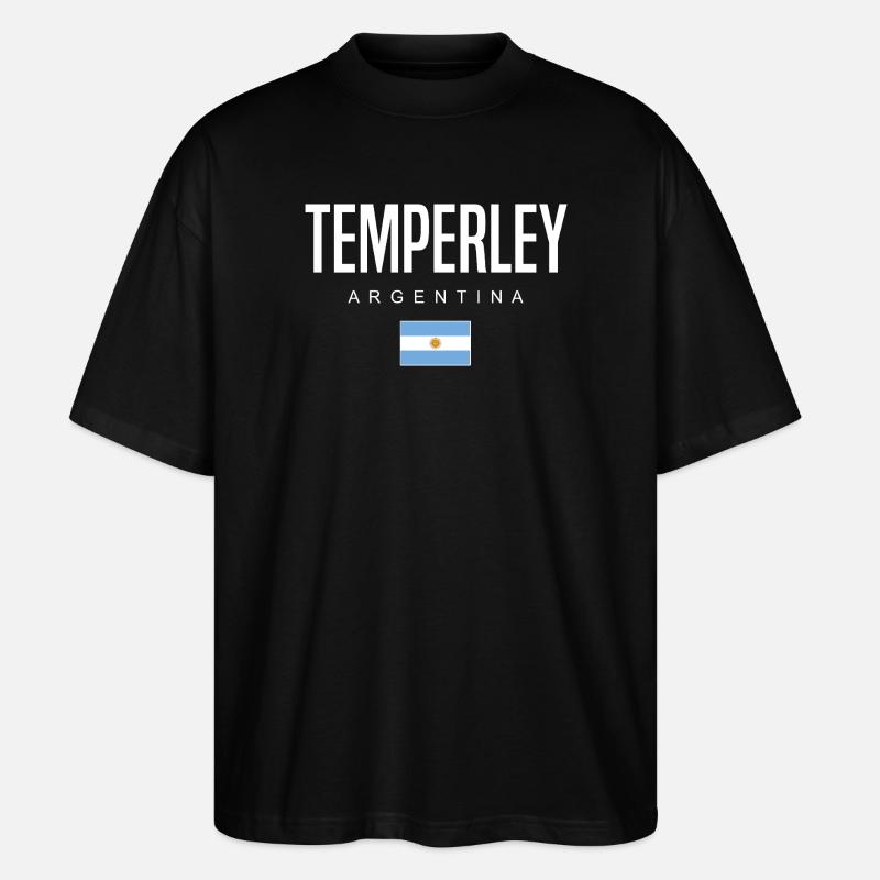 Temperley Argentinien Argentinier - Stanley/Stella Oversized Unisex Bio T-Shirt Blaster 2.0 - Schwarz