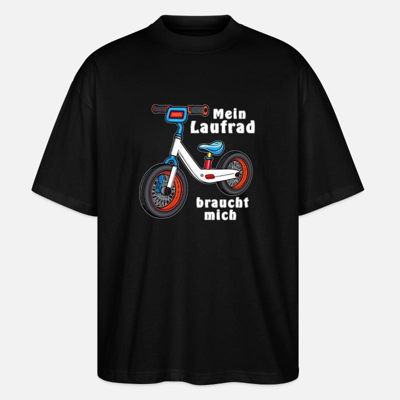Mein Laufrad braucht mich - Stanley/Stella Oversized Unisex Bio T-Shirt Blaster 2.0 - Schwarz