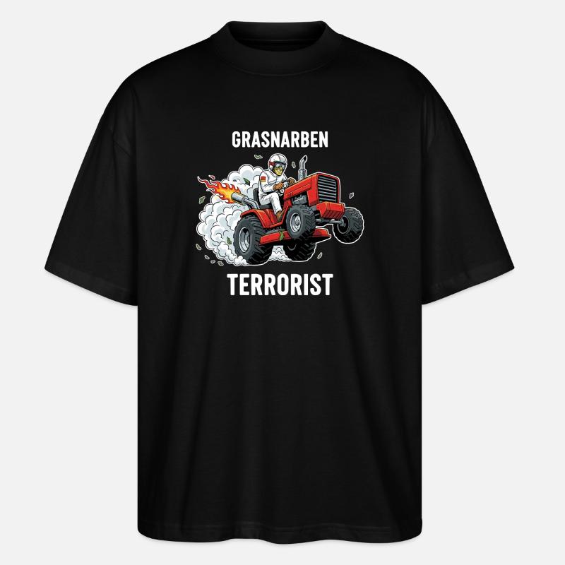 Grasnarben-Terrorist - Stanley/Stella Oversized Unisex Bio T-Shirt Blaster 2.0 - Schwarz