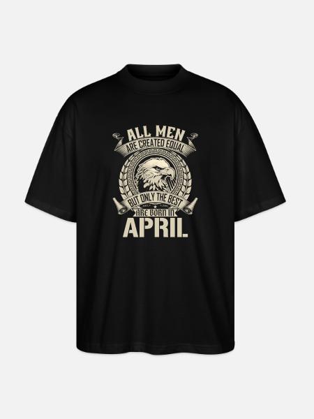 Eagle Pride April Geburtsmonat Design - Stanley/Stella Oversized Unisex Bio T-Shirt Blaster 2.0 - Schwarz