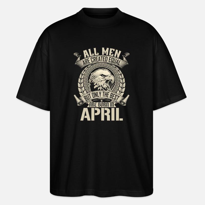 Eagle Pride April Birth Month Design - Stanley/Stella Oversized Unisex Organic T-shirt Blaster 2.0 - black