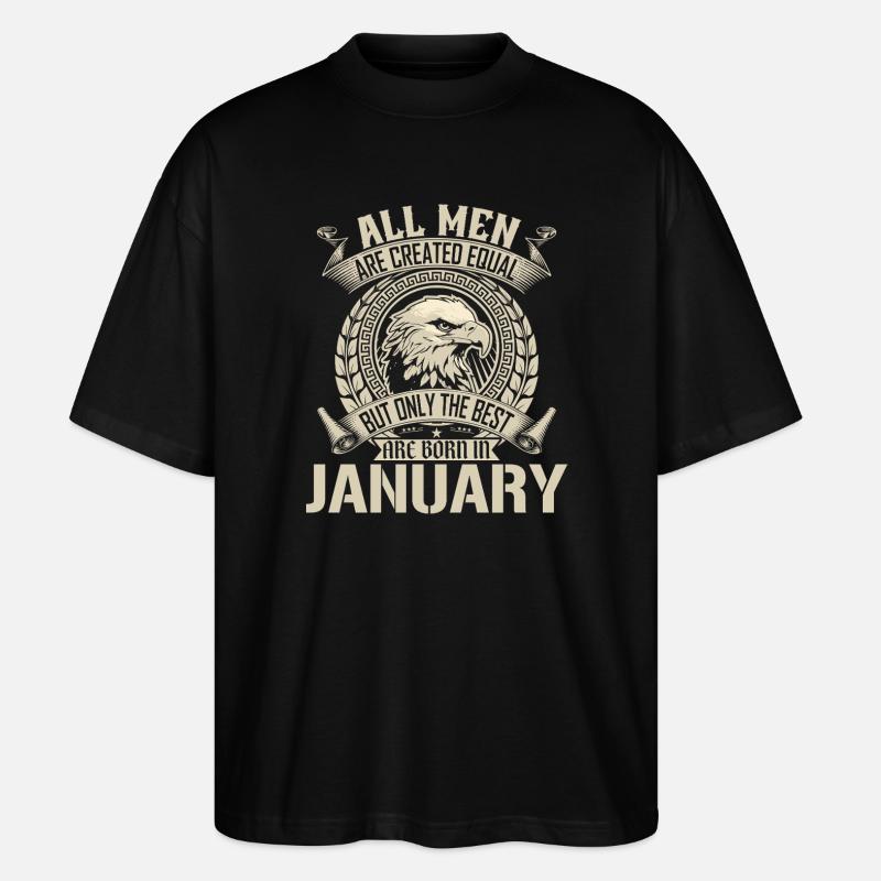 Januar Eagle Unity Motiv - Stanley/Stella Oversized Unisex Bio T-Shirt Blaster 2.0 - Schwarz