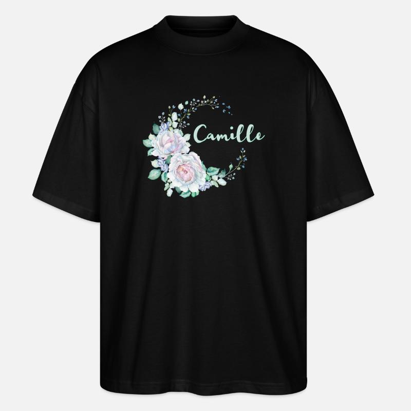 Pour Camille - T-shirt bio Blaster 2.0 coupe oversize Stanley/Stella Unisexe - noir