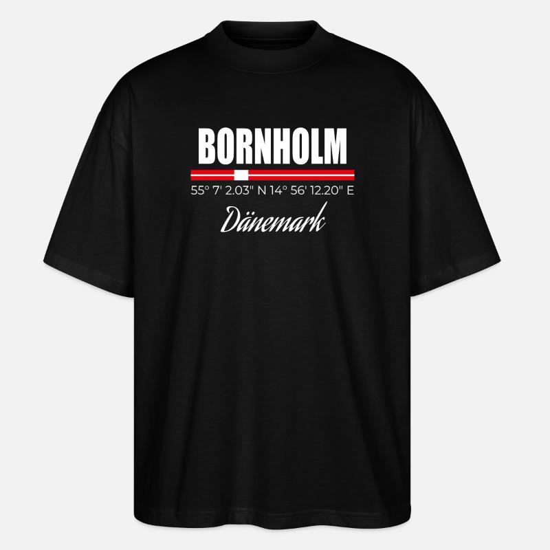 Bornholm - Stanley/Stella Oversized Unisex Bio T-Shirt Blaster 2.0 - Schwarz