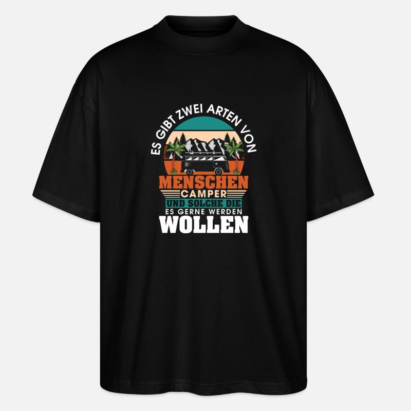 Camper Camping Wohnwagen Spruch - Stanley/Stella Oversized Unisex Bio T-Shirt Blaster 2.0 - Schwarz