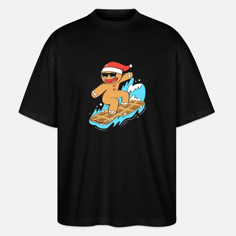 Lebkuchenmann Weihnachten Lebkuchen - Stanley/Stella Oversized Unisex Bio T-Shirt Blaster 2.0 - Schwarz