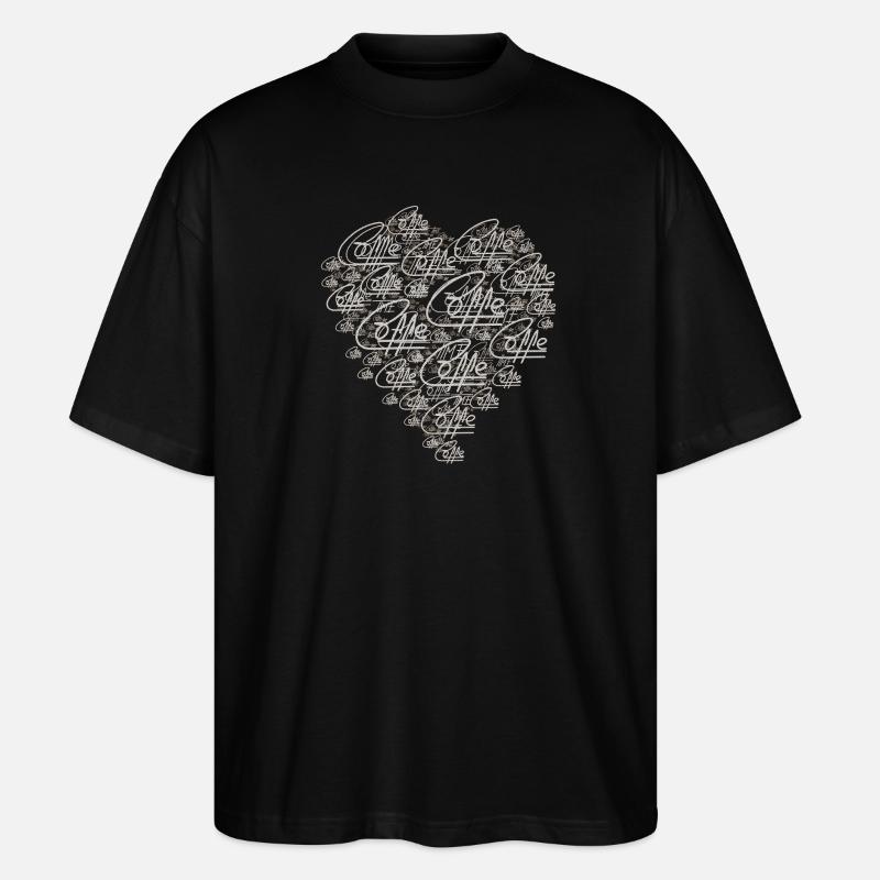Liebe zum Kaffee V3 - Stanley/Stella Oversized Unisex Bio T-Shirt Blaster 2.0 - Schwarz