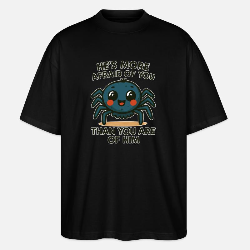 araignée mignon araignée dessin animé - T-shirt bio Blaster 2.0 coupe oversize Stanley/Stella Unisexe - noir