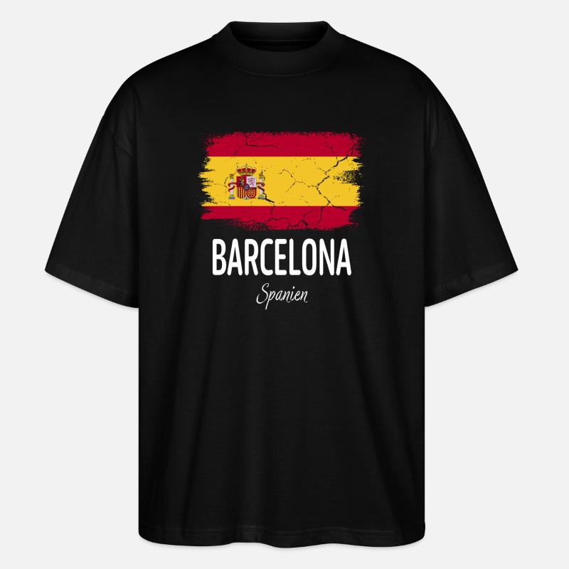 Barcelona - Stanley/Stella Oversized Unisex Bio T-Shirt Blaster 2.0 - Schwarz