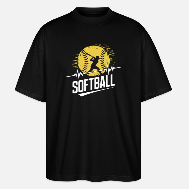 Softball - Stanley/Stella Oversized Unisex Bio T-Shirt Blaster 2.0 - Schwarz