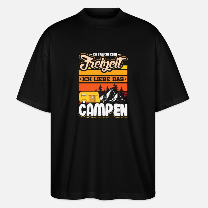 Camper Camping Caravane Dicton - T-shirt bio Blaster 2.0 coupe oversize Stanley/Stella Unisexe - noir